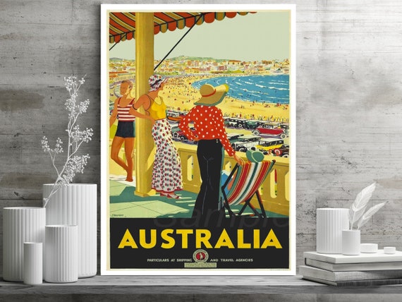 MA02 VINTAGE MELBOURNE AUSTRALIA TRAVEL A4 POSTER PRINT