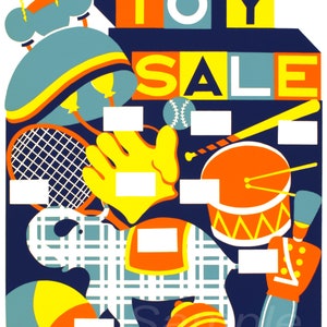 Vintage Toy Sale Advertising Poster Print