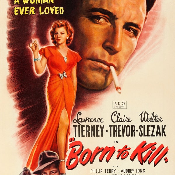 Vintage Born to Kill Movie Poster Print