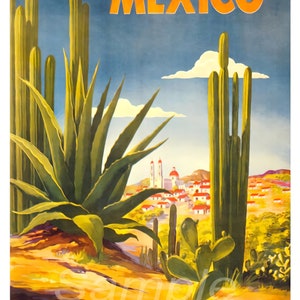 Vintage Mexiko Reise Poster Print