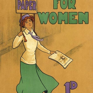 Impresión de carteles publicitarios de votos vintage para mujeres