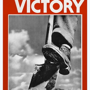 DF03 Vintage Dig on For Victory War Poster Print