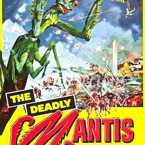 Vintage The Deadly Mantis Movie Poster Print