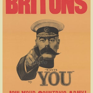 Britons Wants You War Poster Print