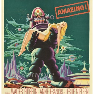 FB03 Vintage Verbotener Planet Film Poster Print