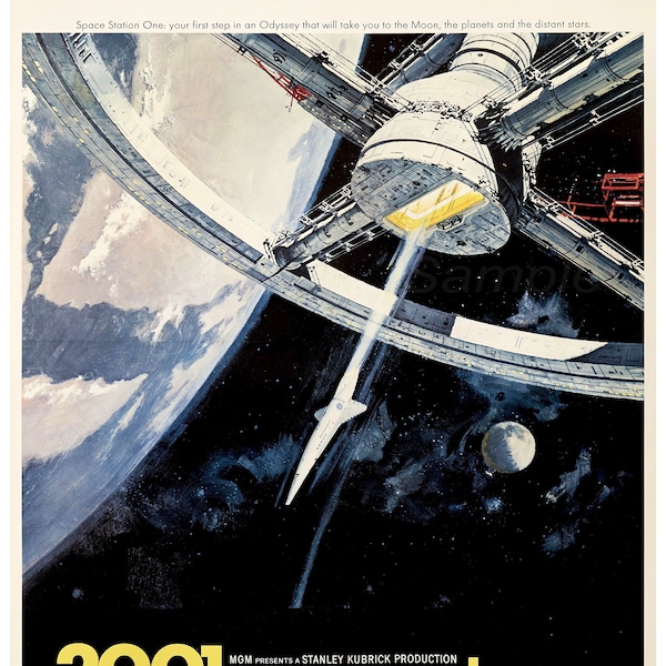 2001: A Space Odyssey Vintage Movie Poster Print