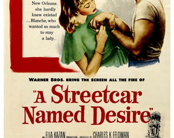 Vintage A Streetcar Named Desire Movie Poster Print