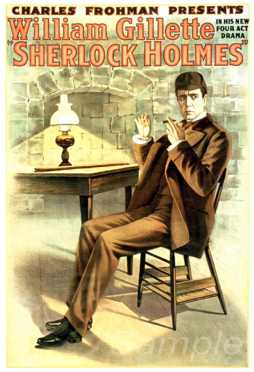 Vintage Sherlock Holmes Poster Print - Etsy