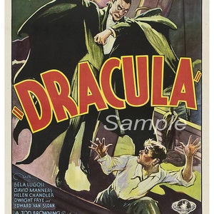 Vintage 1931 Dracula Movie Poster Print