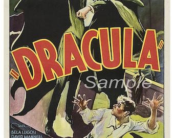 Vintage 1931 Dracula Movie Poster Print
