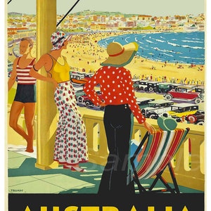 Vintage Australia Travel Poster Print