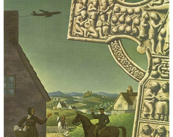 Impresión de póster de viaje vintage de Irlanda TWA
