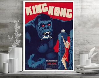 ヴィンテージ 1933 キングコング映画ポスタープリント - Etsy 日本
