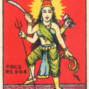 Impresión de póster publicitario vintage de cerillas indias Chakkama