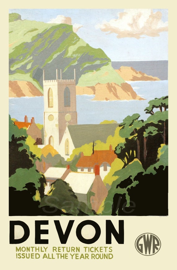 Vintage GWR Aberystwyth Railway Poster A4//A3//A2//A1 Print