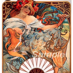 Vintage 1896 French Biscuits Advertising Poster Print
