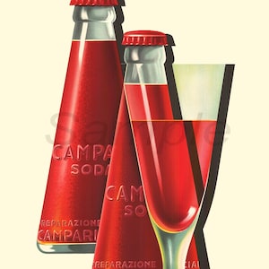 Impresión de póster publicitario vintage de Campari Soda CS02