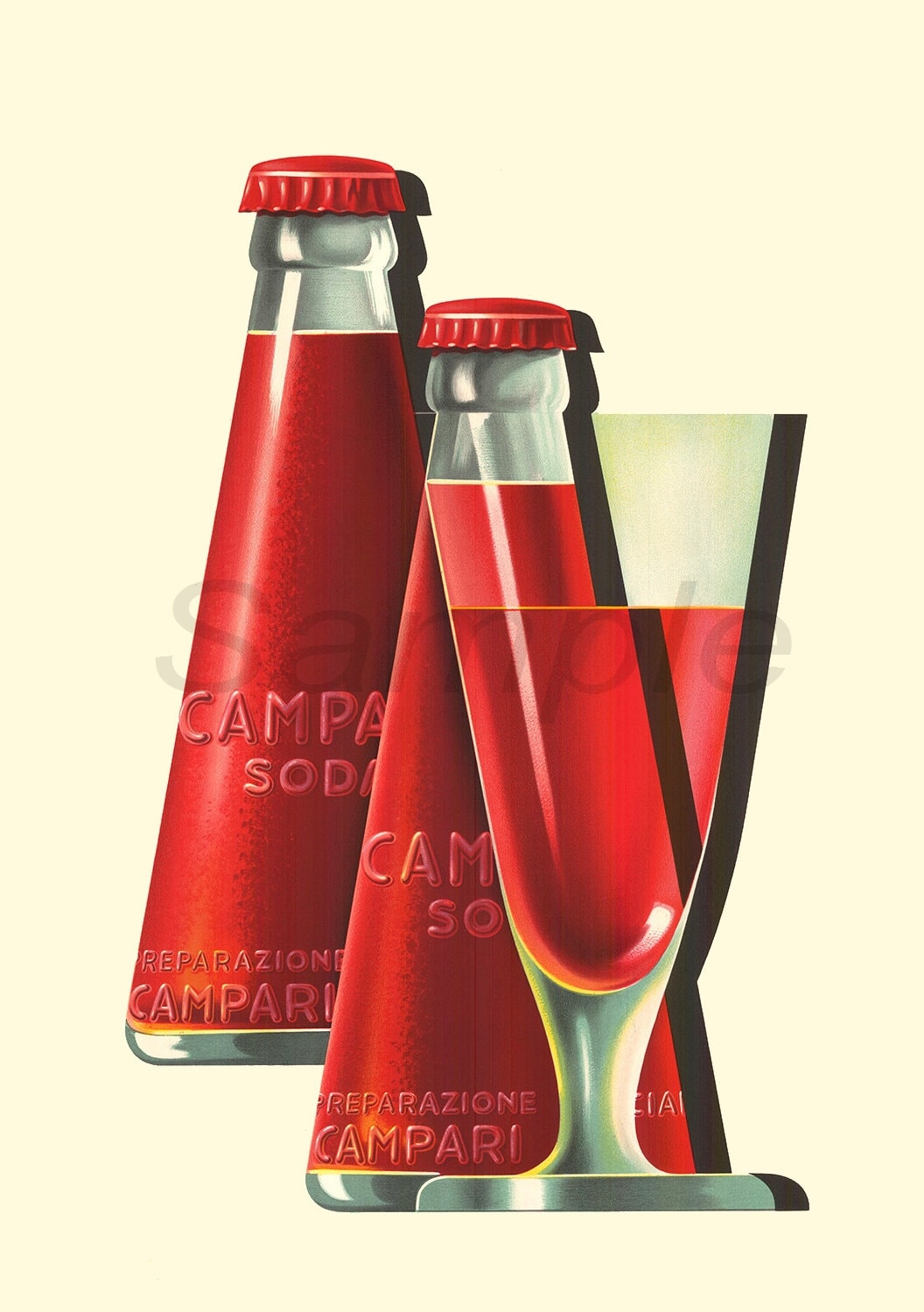 CS02 Vintage Campari Soda Advertising Poster Print