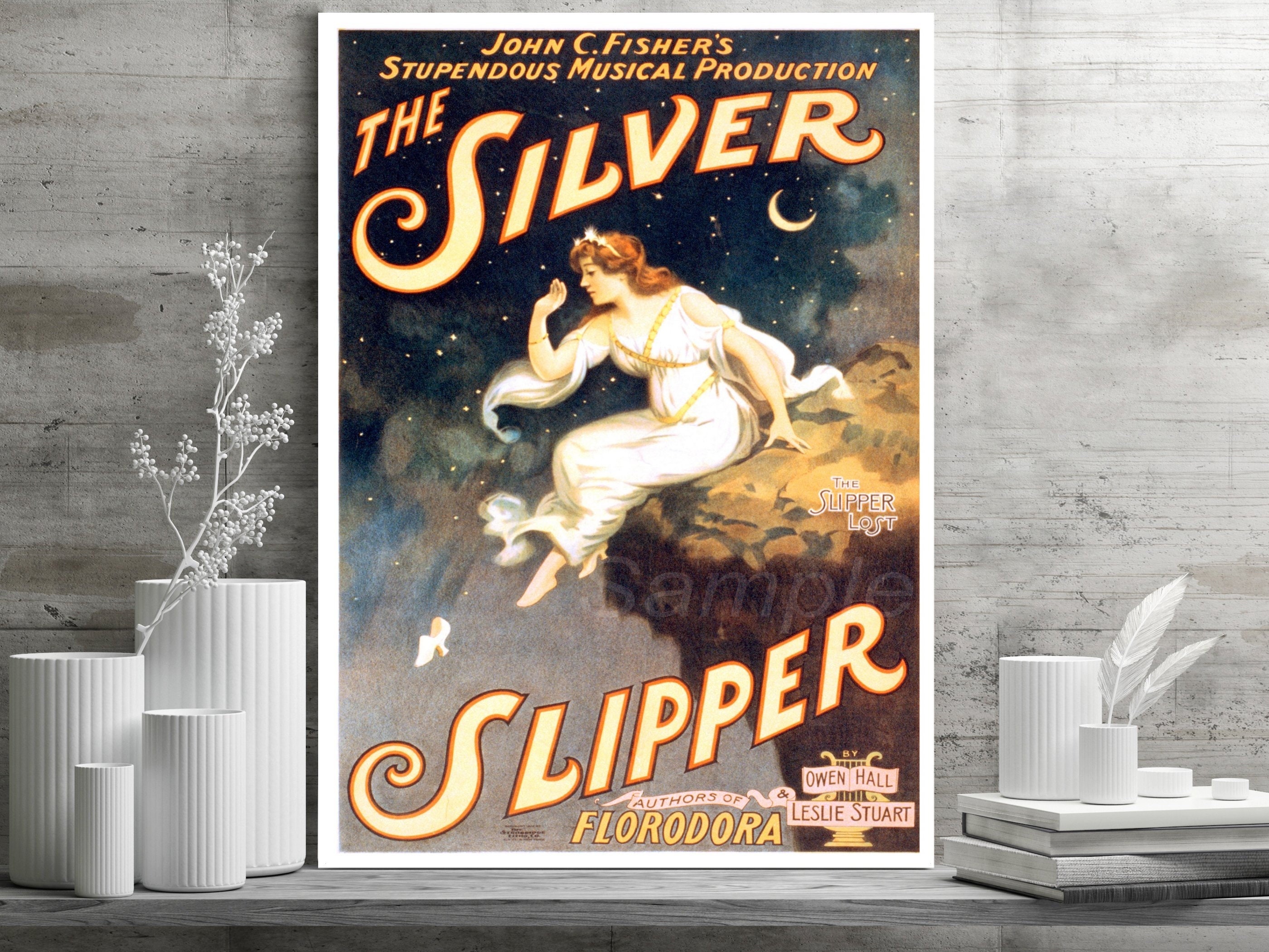 VINTAGE THE SILVER SLIPPER THEATRE ADVERTISING A3 POSTER PRINT