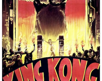 Impresión del cartel de la película Vintage King Kong