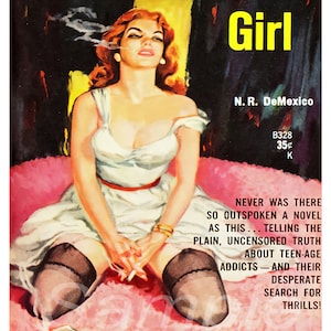 Vintage Marihuana Mädchen Poster Print