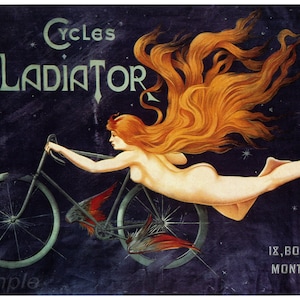 Vintage Gladiator Cycles Werbeplakat Druck