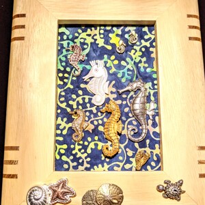 Sea Horses Swimming in Coral. 7.5&quot; x 6&quot; Picture