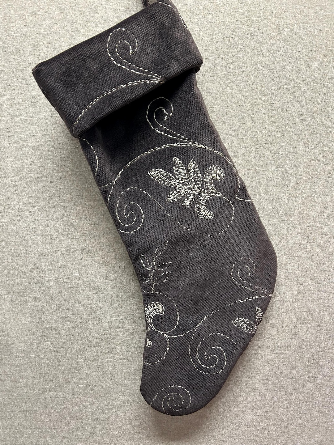 VICTORIAN Inspired Christmas Stocking Fully Lined Vintage Fabric - Etsy