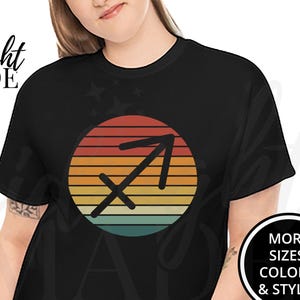 Cool Birthday Sagittarius Shirt Gift, Zodiac Sagittarius Retro T-shirt Tee, Astrology November December Sagittarius Birthday Tshirt Top Gift