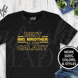 Older Sibling Big Brother T-shirt Gift, Best Big Brother in the Galaxy Tee Shirt, Big Brother Pregnancy Announcement Baby Reveal Gift