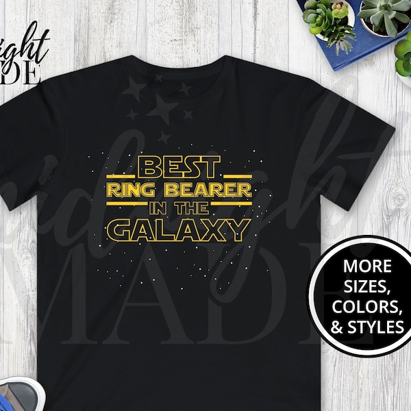 Cool Ring Bearer Shirt Gift, Best Ring Bearer in the Galaxy T-shirt Tee Gift for Ring Bearer Proposal Wedding, Ring Bearer Tshirt Top