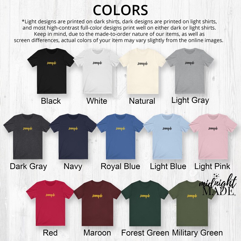 the colors of a t - shirt for men and women