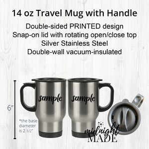 Cool Mom Tumbler Travel Mug Gift, Best Mom in the Galaxy Stainless Steel Tumbler Coffee Travel Mug image 2