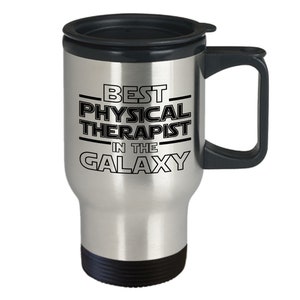Cool Physical Therapist Tumbler Travel Mug Gift, Best Physical Therapist in Galaxy Stainless Steel Tumbler Travel Mug