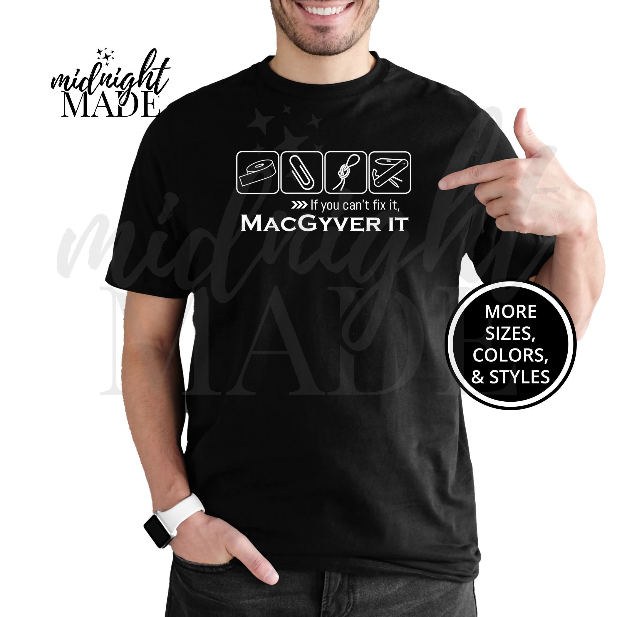 Macgyver Shirt Gift, Macgyver It, Funny Fan-inspired Macgyver T Shirt Tee,  Unique Graphic Tee Gift for Men Women or Kid Macgyver Fans - Etsy