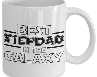Custom Personalized Cool Step Dad Stepdad Mug Gift, Best Stepdad in the Galaxy Coffee Mug Cup, Stepdad Tea or Coffee Cup Gift