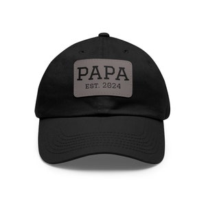 Custom Personalized Cute Grandpa Papa Hat Gift, Established 2025 Papa Baseball Cap Hat Gift for Grandpa Birthday Announcement Father&#39;s Day