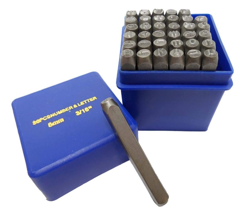 PARUU?? 36 Piece Letter & Number Punch Set for Stamping Metal 5mm St469