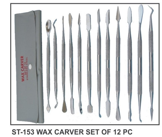 12pc Stainless Steel Wax Carving Set Sculpture Clay Ceramics Work Craft