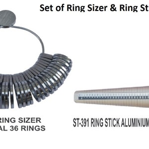 PARUU® Set of Ring stick and Ring sizer PR379-391