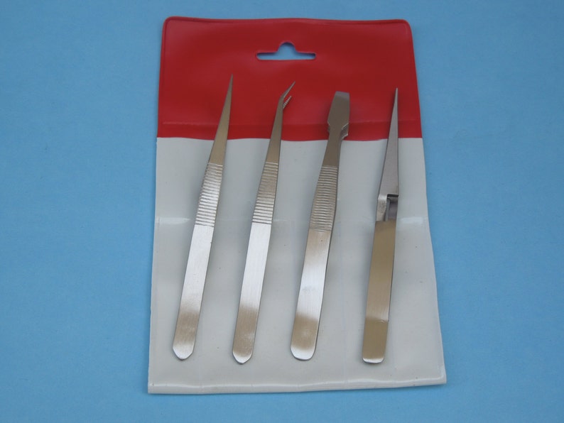 Hobby Craft Tweezers Set 4 Pc Kit PR92 Etsy Canada