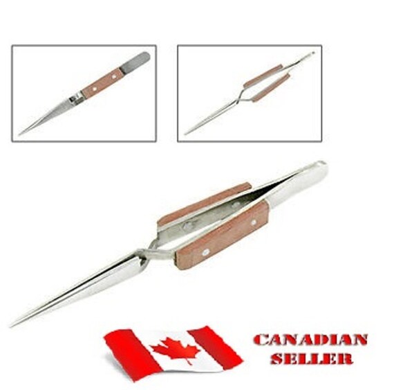 Cross Lock Fiber Grip Tweezers Heat Resistant Jewelry Soldering Self