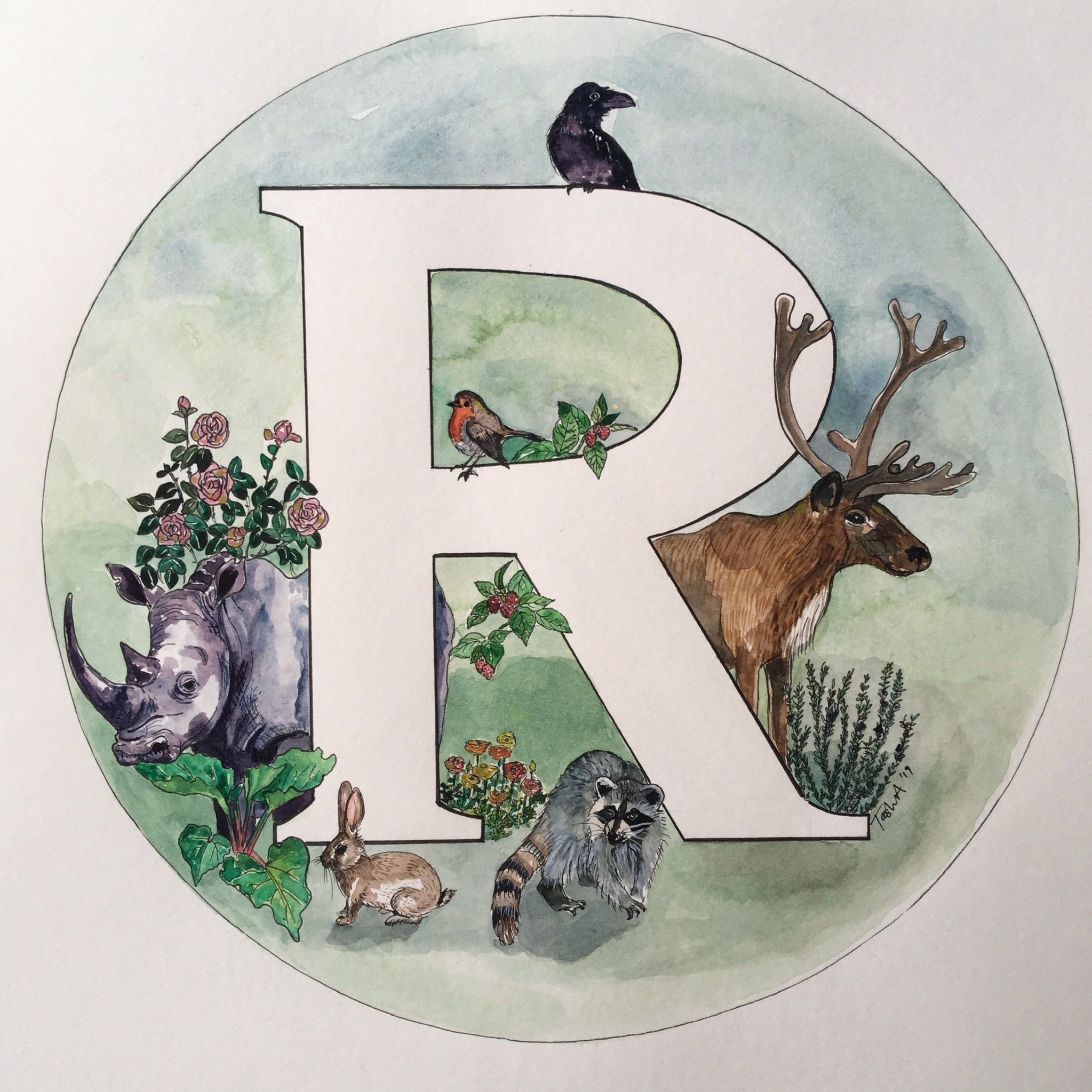 Letter R Nursery Initial Nursery Decor Personalised Baby Etsy