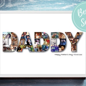 Daddy Photo Collage Gift / Father's Day / Birthday / Gift for dad / Gift for him / new dad / Personalised