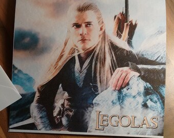 Legolas Lord of the Rings / Hobbit Inspired Greeting Card