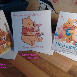 Winnie the Pooh Quotes Greeting Cards - Personaliseable