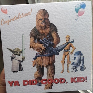 Cartão de parabéns de Star Wars feito à mão!
