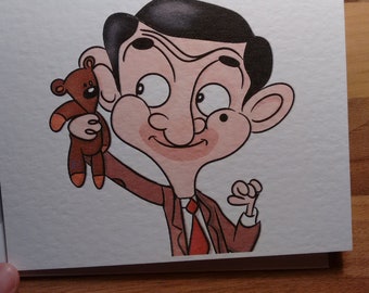 Mr Bean Card Etsy