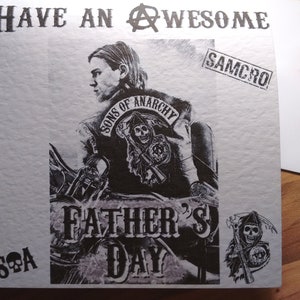 Tarjeta para el Día del Padre de Jaxx Sons of Anarchy Papá Abuelo Hecho a mano Hecho en casa ¡Increíble Día del Padre! ¡Increíble Papá!
