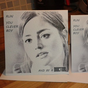 Carte Clara Oswald faite main - Run You Clever Boy And Be A Doctor - Doctor Who